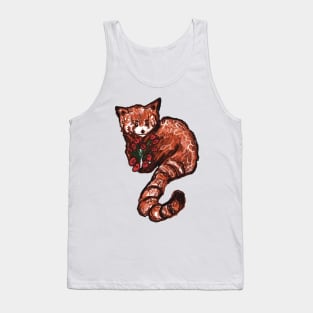 Red panda holding roses Tank Top